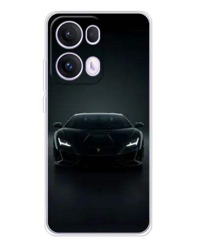 Чехол для OPPO Reno13 Pro с картинкой «Черный Lamborghini Aventador»