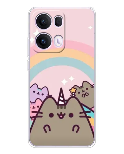 Чехол для OPPO Reno13 Pro с картинкой «Единорог Pusheen»