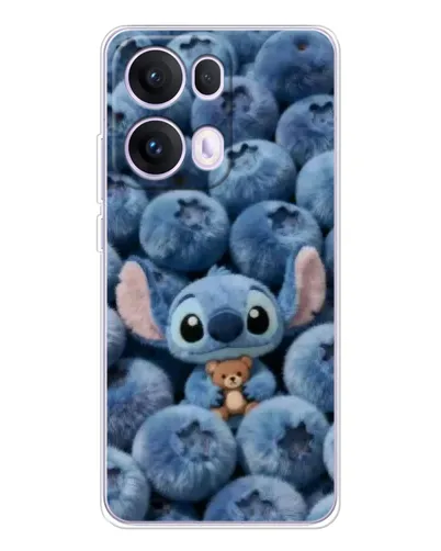 Чехол для OPPO Reno13 Pro с картинкой «Стич и голубика» Чехол для OPPO Reno13 Pro с картинкой «Стич и голубика»