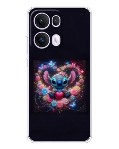 Чехол для OPPO Reno13 Pro с картинкой «Stitch в цветах» Чехол для OPPO Reno13 Pro с картинкой «Stitch в цветах»