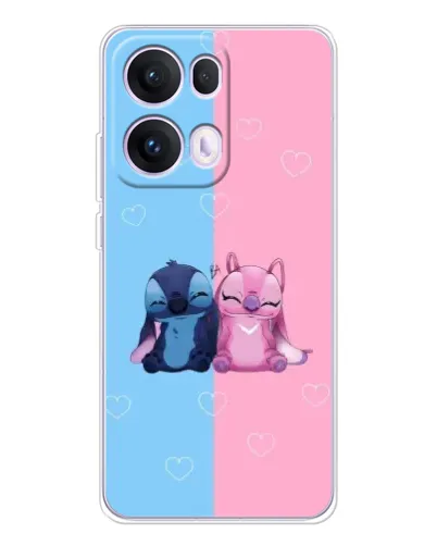 Чехол для OPPO Reno13 Pro с картинкой «Stitch и Angel Love» Чехол для OPPO Reno13 Pro с картинкой «Stitch и Angel Love»