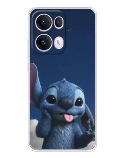 Чехол для OPPO Reno13 Pro с картинкой «Стич в облаках»