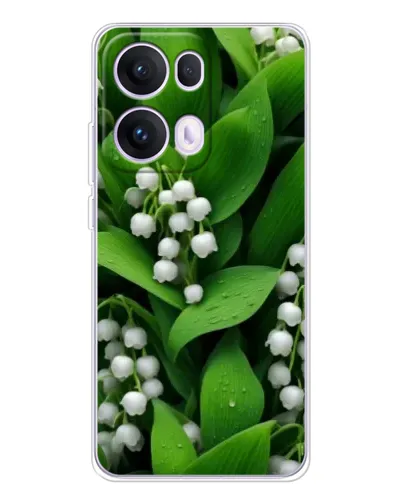 Чехол для OPPO Reno13 Pro с картинкой «Ландыши в зелени»