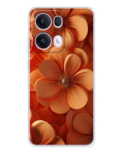 Чехол для OPPO Reno13 Pro с картинкой «Оранжевый макро цветок»