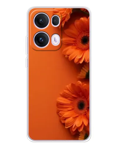 Чехол для OPPO Reno13 Pro с картинкой «Оранжевые герберы»