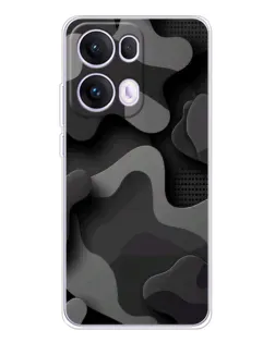Чехол для OPPO Reno13 Pro с картинкой «Темный абстрактный камуфляж»