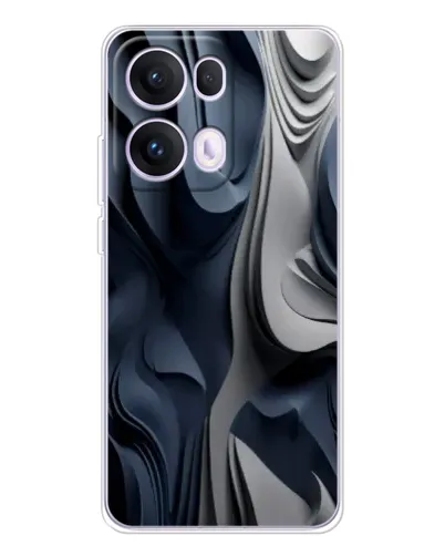 Чехол для OPPO Reno13 Pro с картинкой «Объемные синие складки» Чехол для OPPO Reno13 Pro с картинкой «Объемные синие складки»