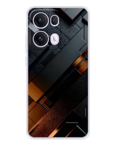 Чехол для OPPO Reno13 Pro с картинкой «Черные геометрические блоки» Чехол для OPPO Reno13 Pro с картинкой «Черные геометрические блоки»