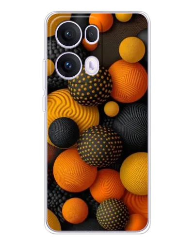 Чехол для OPPO Reno13 Pro с картинкой «Объемные оранжевые сферы» Чехол для OPPO Reno13 Pro с картинкой «Объемные оранжевые сферы»