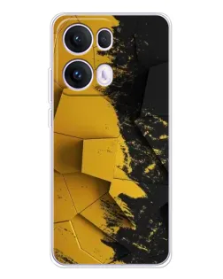 Чехол для OPPO Reno13 Pro с картинкой «Золотые осколки геометрии»