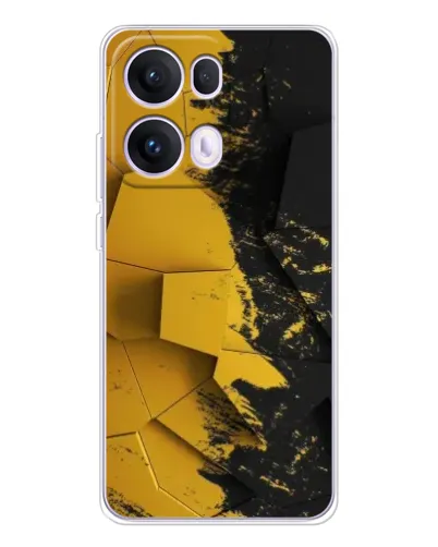 Чехол для OPPO Reno13 Pro с картинкой «Золотые осколки геометрии» Чехол для OPPO Reno13 Pro с картинкой «Золотые осколки геометрии»