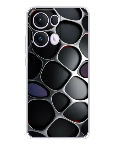 Чехол для OPPO Reno13 Pro с картинкой «Объемная темная решетка» Чехол для OPPO Reno13 Pro с картинкой «Объемная темная решетка»