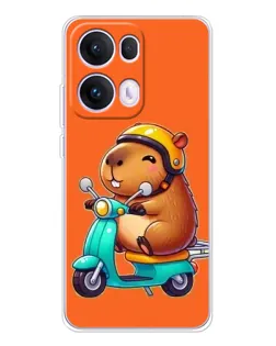 Чохол для OPPO Reno13 Pro з картинкою «Капібара на скутері» Чохол для OPPO Reno13 Pro з картинкою «Капібара на скутері»