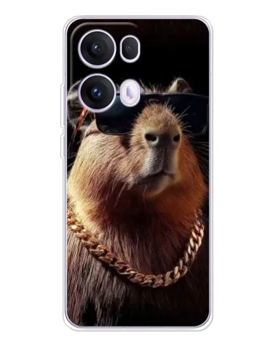 Чехол для OPPO Reno13 Pro с картинкой «Капибара золотая цепь» Чехол для OPPO Reno13 Pro с картинкой «Капибара золотая цепь»