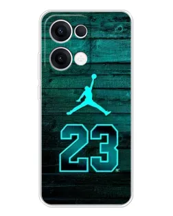 Чехол для OPPO Reno13 с картинкой «Jordan Cyan 23»