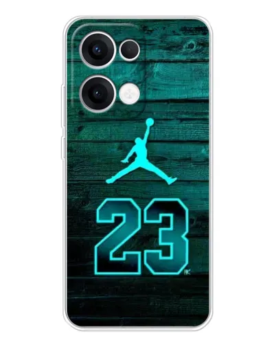 Чехол для OPPO Reno13 с картинкой «Jordan Cyan 23»