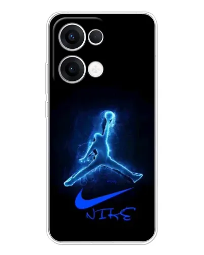 Чехол для OPPO Reno13 с картинкой «Jordan Neon Blue»