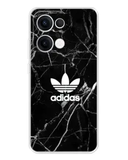 Чехол для OPPO Reno13 с картинкой «Белый мрамор Adidas»