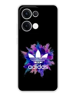 Чехол для OPPO Reno13 с картинкой «Взрыв красок Adidas»