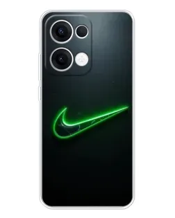 Чехол для OPPO Reno13 с картинкой «Неоновый контур Nike»