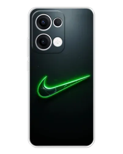 Чехол для OPPO Reno13 с картинкой «Неоновый контур Nike»