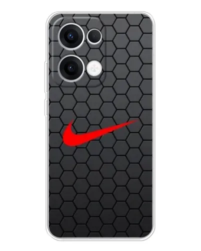 Чехол для OPPO Reno13 с картинкой «Nike — карбоновая сетка»