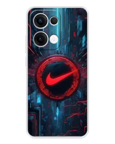 Чехол для OPPO Reno13 с картинкой «Техногенный стиль Nike»