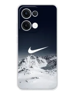 Чехол для OPPO Reno13 с картинкой «Nike — зимние горы»