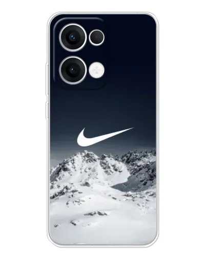 Чехол для OPPO Reno13 с картинкой «Nike — зимние горы»