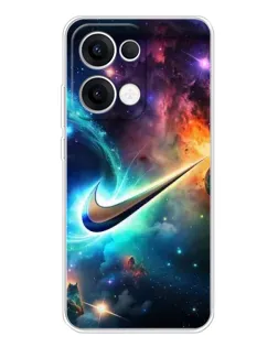 Чехол для OPPO Reno13 с картинкой «Космический Nike Swoosh»