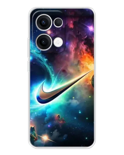 Чехол для OPPO Reno13 с картинкой «Космический Nike Swoosh»