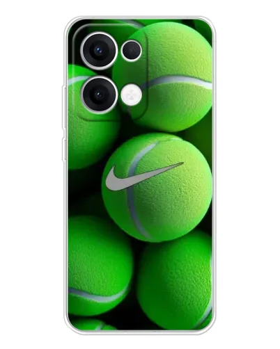 Чехол для OPPO Reno13 с картинкой «Теннисные мячи Найк»