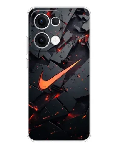 Чехол для OPPO Reno13 с картинкой «Nike — эффект разломов»