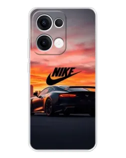 Чехол для OPPO Reno13 с картинкой «Nike и суперкар»