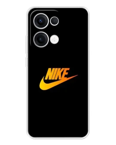 Чехол для OPPO Reno13 с картинкой «Золотой логотип Nike»