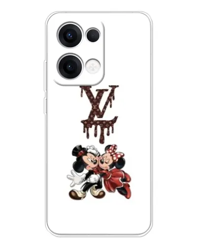 Чехол для OPPO Reno13 с картинкой «LV и Микки Маус»
