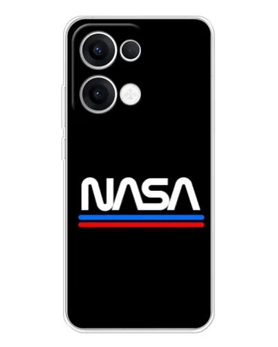Чехол для OPPO Reno13 с картинкой «NASA — классика Red Blue» Чехол для OPPO Reno13 с картинкой «NASA — классика Red Blue»