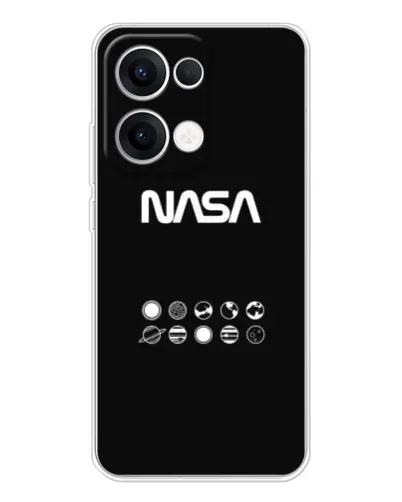 Чехол для OPPO Reno13 с картинкой «NASA — технический принт» Чехол для OPPO Reno13 с картинкой «NASA — технический принт»