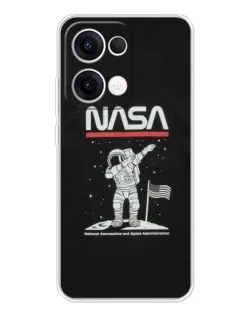 Чохол для OPPO Reno13 з картинкою «NASA — крокуємо по Місяцю» Чохол для OPPO Reno13 з картинкою «NASA — крокуємо по Місяцю»