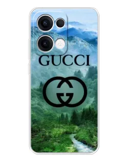 Чехол для OPPO Reno13 с картинкой «Gucci — горный пейзаж»