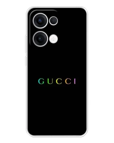 Чехол для OPPO Reno13 с картинкой «Gucci — неоновый минимализм» Чехол для OPPO Reno13 с картинкой «Gucci — неоновый минимализм»