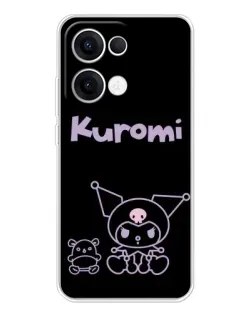 Чехол для OPPO Reno13 с картинкой «Kuromi — черный минимализм» Чехол для OPPO Reno13 с картинкой «Kuromi — черный минимализм»