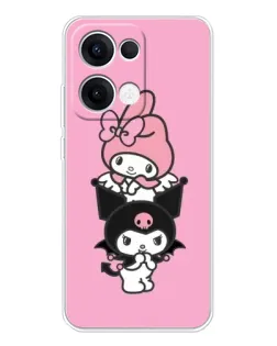 Чехол для OPPO Reno13 с картинкой «My Melody и Kuromi» Чехол для OPPO Reno13 с картинкой «My Melody и Kuromi»