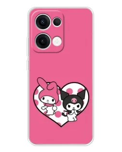 Чехол для OPPO Reno13 с картинкой «Kuromi и My Melody» Чехол для OPPO Reno13 с картинкой «Kuromi и My Melody»