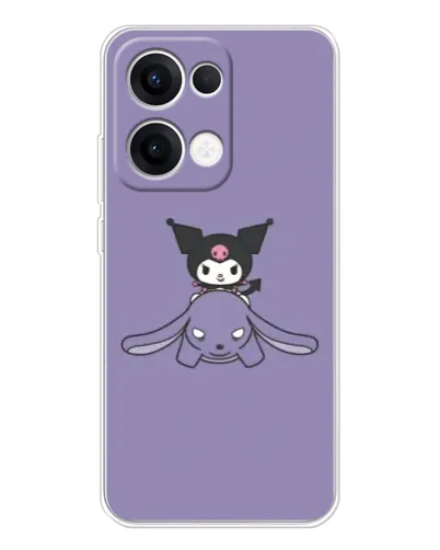 Чехол для OPPO Reno13 с картинкой «Kuromi на лиловом фоне» Чехол для OPPO Reno13 с картинкой «Kuromi на лиловом фоне»