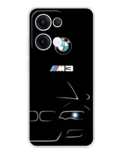 Чехол для OPPO Reno13 с картинкой «Минималистичный принт BMW M3»