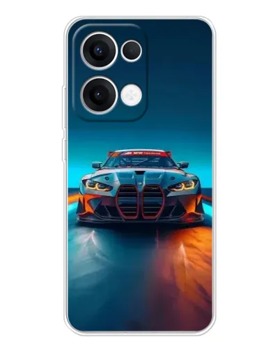 Чехол для OPPO Reno13 с картинкой «BMW — огни неона» Чехол для OPPO Reno13 с картинкой «BMW — огни неона»