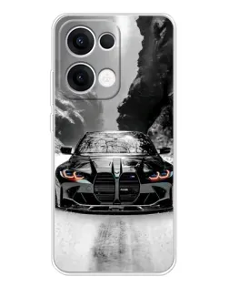 Чехол для OPPO Reno13 с картинкой «BMW — акварельный дрифт» Чехол для OPPO Reno13 с картинкой «BMW — акварельный дрифт»