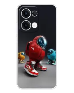 Чехол для OPPO Reno13 с картинкой «Among Us — 3D стиль»