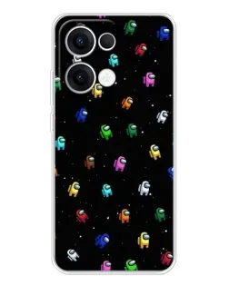 Чехол для OPPO Reno13 с картинкой «Экипаж Among Us»